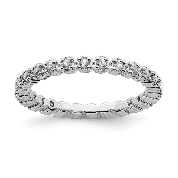 5 Sterling Silver Sterling Silver Stackable Expressions White Topaz Ring Size 5 Sterling Silver Sterling Silver Stackable Expressions White Topaz Ring Size